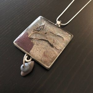 Glass Pendant on a Sterling Silver Chain
